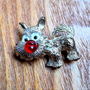 👡Hold For Marcie.👡Vintage Signed Gerry's Scottish Terrier Brooch
